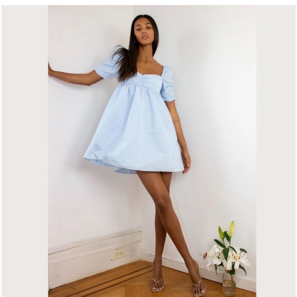 Amanda Uprichard Ariana Dress Powder Blue-Size S